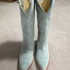 Baby blue Suede Miranda Lambert Boots